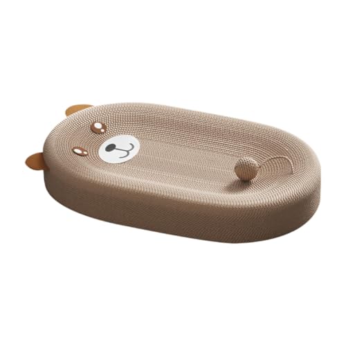 Dualoai Katzenkratzlounge, Kätzchen Kratzsofa mit Spielball, Verschleißfestes Katzenkratzbrett für Katzenhaustierspielzeug, Klein Dualoai Katzenkratzlounge, Kätzchen Kratzsofa mit Spielball, Verschleißfestes Katzenkratzbrett für Katzenhaustierspielzeug, Klein von Dualoai