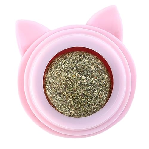 Dualoai Katzenminzenball Spielzeug für Haustiere, Interaktives Katzenspielzeug, Kätzchen, Kauspielzeug, Kätzchen, Wandspielzeug, ROSA von Dualoai