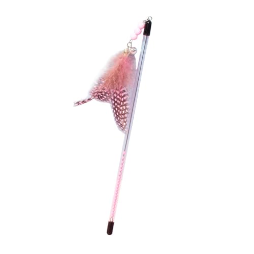 Dualoai Katzenstab-Spielzeug, Katzenfeder-Spielzeug, Katzen-Teaser-Stick, interaktives Katzenspielzeug für Katzen und Kätzchen, ROSA Dualoai Katzenstab-Spielzeug, Katzenfeder-Spielzeug, Katzen-Teaser-Stick, interaktives Katzenspielzeug für Katzen und Kätzchen, ROSA von Dualoai