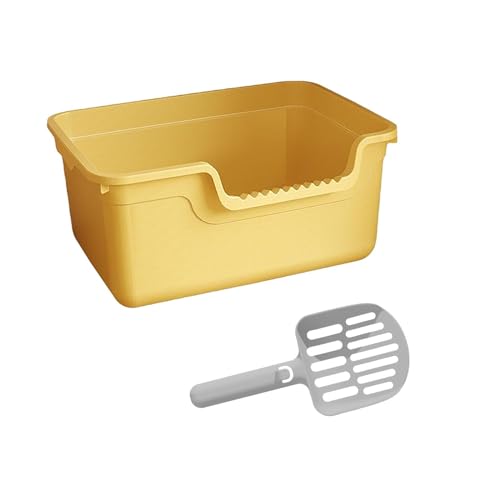 Dualoai Katzentoilette, Katzentoilette, Sandkasten, Tragbare Bettpfanne, Katzentoilette, Leicht zu Tragen, Heimtierbedarf, Sieb, Streubecken, Abgesenkte Vorde, Gelb Dualoai Katzentoilette, Katzentoilette, Sandkasten, Tragbare Bettpfanne, Katzentoilette, Leicht zu Tragen, Heimtierbedarf, Sieb, Streubecken, Abgesenkte Vorde, Gelb von Dualoai