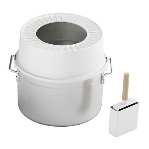 Dualoai Katzentoilette, Katzentoilette, platzsparend, rostfrei, große Kapazität, abnehmbare große Katzentoilette, Katzentoilette für Hauskatzen, Grau Dualoai Katzentoilette, Katzentoilette, platzsparend, rostfrei, große Kapazität, abnehmbare große Katzentoilette, Katzentoilette für Hauskatzen, Grau von Dualoai