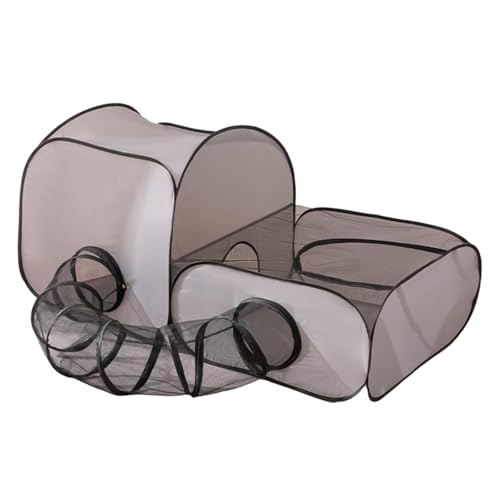 Dualoai Katzentunnel, Röhren-Spieltunnel, faltbares Netz, interaktives Spielzeug, Spielplatz, 2-in-1-Käfighaus für Hunde, Kätzchen, Outdoor, Kaninchen, Maus, S Dualoai Katzentunnel, Röhren-Spieltunnel, faltbares Netz, interaktives Spielzeug, Spielplatz, 2-in-1-Käfighaus für Hunde, Kätzchen, Outdoor, Kaninchen, Maus, S von Dualoai