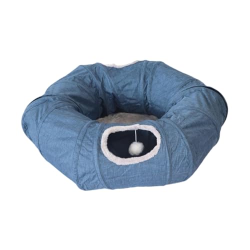 Dualoai Katzentunnel mit Spielmatte, faltbar für Innenräume, Röhren-Spielzeug, Blau Dualoai Katzentunnel mit Spielmatte, faltbar für Innenräume, Röhren-Spielzeug, Blau von Dualoai