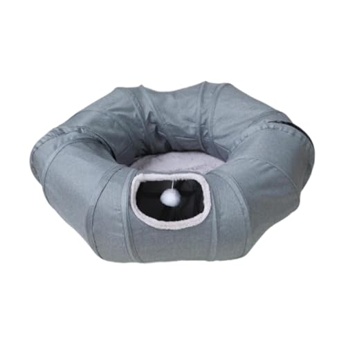 Dualoai Katzentunnel mit Spielmatte, faltbar für Innenräume, Röhren-Spielzeug, Grau Dualoai Katzentunnel mit Spielmatte, faltbar für Innenräume, Röhren-Spielzeug, Grau von Dualoai