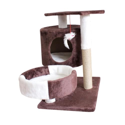 Dualoai Katzenturm, Mehrstöckige Katzenwohnung, Katzenmöbel, Katzenaktivitätszentrum für Interaktives Spielen, Einfacher Kaffee Dualoai Katzenturm, Mehrstöckige Katzenwohnung, Katzenmöbel, Katzenaktivitätszentrum für Interaktives Spielen, Einfacher Kaffee von Dualoai