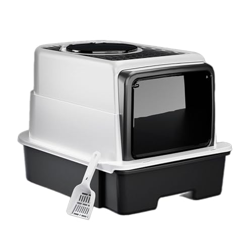 Dualoai Komfortable Katzen Toilette mit Abdeckung, Leichte Pflege, Attraktives Design, Gelb Dualoai Komfortable Katzen Toilette mit Abdeckung, Leichte Pflege, Attraktives Design, Gelb von Dualoai