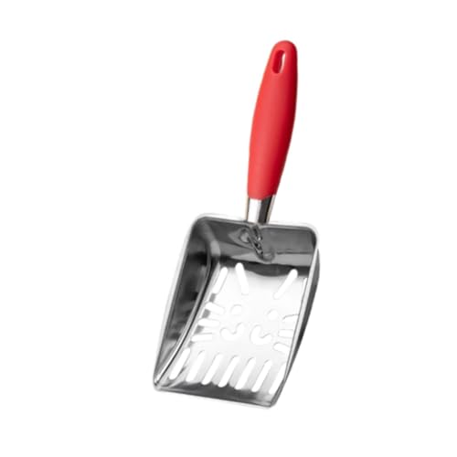 Dualoai Kotschaufel für Katzen Und Kätzchen mit Metallgriff, Rot Dualoai Kotschaufel für Katzen Und Kätzchen mit Metallgriff, Rot von Dualoai