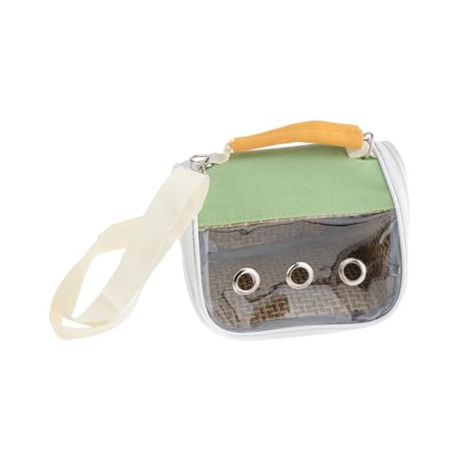 Dualoai Leichte Transportbox für Kleintiere, Transportbox für Papageien, Sittiche, Finken, Aras, Chinchillas, GrÜn von Dualoai