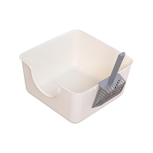 Dualoai Offene Haustiertoilette, Katzentoilette, Anti Tragbar, Langlebig, Hohe Seiten, Töpfchentoilette, Weiß Dualoai Offene Haustiertoilette, Katzentoilette, Anti Tragbar, Langlebig, Hohe Seiten, Töpfchentoilette, Weiß von Dualoai