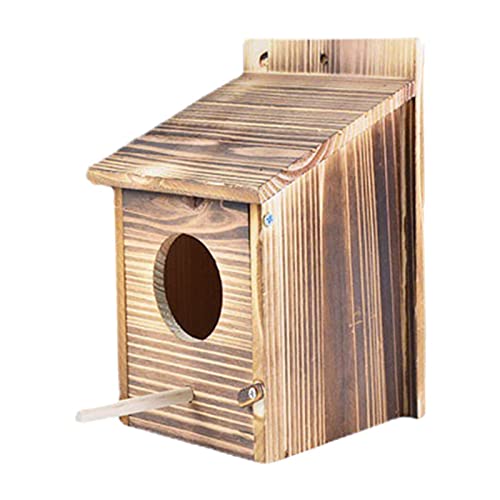 Dualoai Shabby Holz Vogelhaus Wetterfeste Papageien Zucht Schlafbox von Dualoai