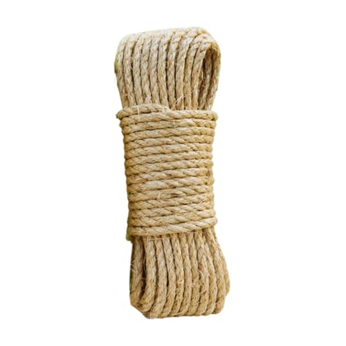 Dualoai Sisal Schnur für Katzenkratzmöbel, DIY Kratzbaum Zubehör, Holzfarbe von Dualoai