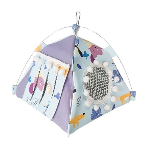 Dualoai Vögel Nest House, Hängematte mit Vogelhörern, Sanitäter, Papageienbett für Wellensittiche Cockatis, mit Türvorhang von Dualoai