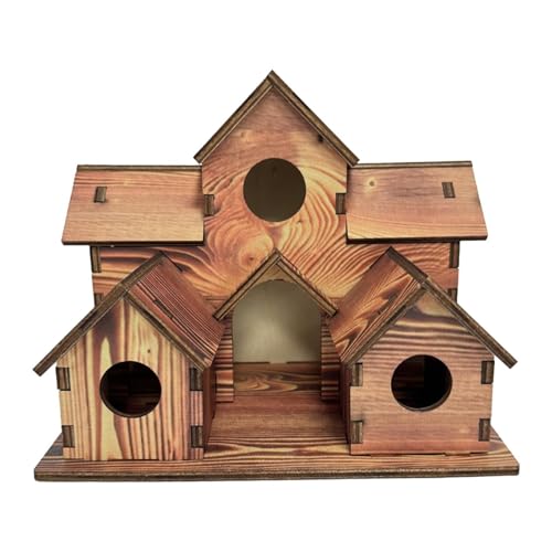Dualoai Vogelhaus Aus Holz, Nest, Terrassenunterstand, Hängehütte, Vogelhaus Zum Nisten, Blauhäher, Zaunkönige, Dualoai Vogelhaus Aus Holz, Nest, Terrassenunterstand, Hängehütte, Vogelhaus Zum Nisten, Blauhäher, Zaunkönige, von Dualoai