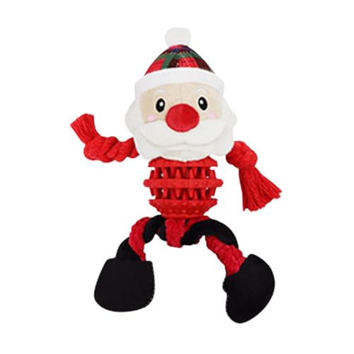 Dualoai Weihnachtsplüsch-Haustierspielzeug, Plüsch-Hundespielzeug, Geräusche machendes Kauspielzeug, Hundezahnknirschenspielzeug für draußen, Weihnachtsmann Dualoai Weihnachtsplüsch-Haustierspielzeug, Plüsch-Hundespielzeug, Geräusche machendes Kauspielzeug, Hundezahnknirschenspielzeug für draußen, Weihnachtsmann von Dualoai