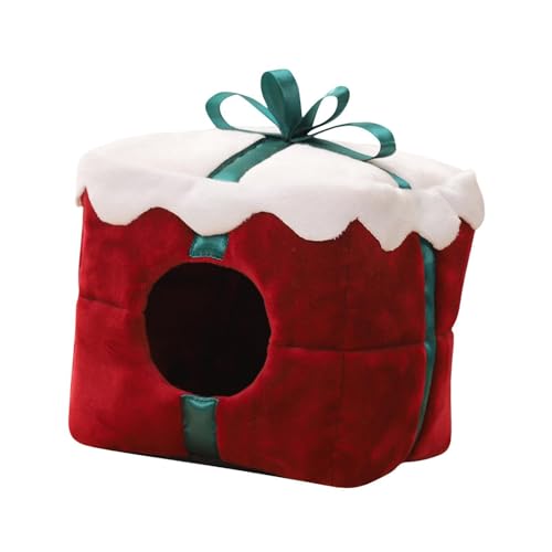 Dualoai Weihnachtsversteck für Meerschweinchen, Weihnachtsnest für Kleintiere, süßes, warmes Weihnachtsbett, Höhle für Kaninchen, Frettchen, Zwergigel Dualoai Weihnachtsversteck für Meerschweinchen, Weihnachtsnest für Kleintiere, süßes, warmes Weihnachtsbett, Höhle für Kaninchen, Frettchen, Zwergigel von Dualoai