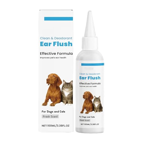 Dubbulon Hund Ohrreiniger Lösung | 3.38 FL.oz Ohrreinigungslösung Für Hunde - Effektive Formel Gegen Juckreiz Und Zur Pflege | Juckreiz Pflege und Behandlung von Dubbulon
