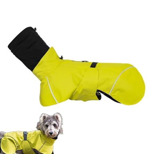 Dubbulon Hunderegenmantel,Hunderegenmäntel für mittelgroße Hunde - Atmungsaktiver Haustier-Regenmantel,Leicht an- und auszuziehender Regenmantel, verstellbar, mit beruhigender Kopfbedeckung, von Dubbulon