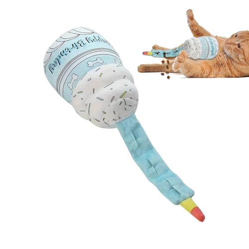 Dubbulon Hundespielzeug Plüsch | Hund Leckerli Spielzeug Kuchenförmig Mit Futterautomat - Denkspielzeug Mit Geräusch Interaktiv Sanftes Beißtraining Für Welpen Zum Training Drinnen Draußen Haus von Dubbulon