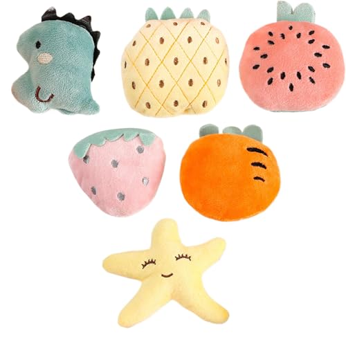 Dubbulon Igelspielzeug für Käfig, kleine Haustierspielzeug | 6X Plüsch Hedgehog -Behandlungs -Sorte Pack,Entzückendes winziges Hamster -Kauspiel für die Interaktion des Besitzers von Dubbulon