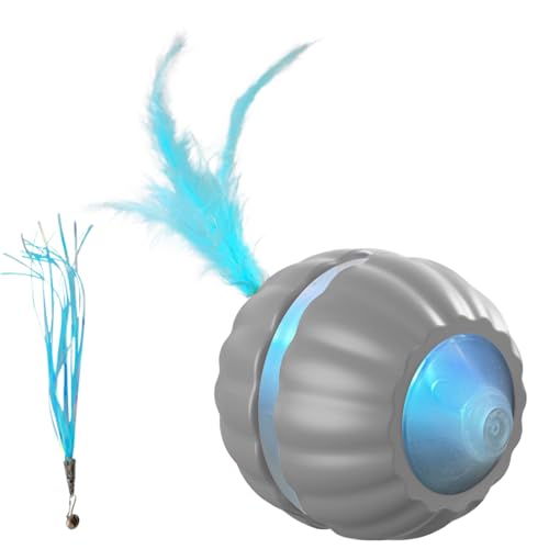Dubbulon Interaktives Katzenspielzeug - Anregendes Spielzeug Rollball,Elektrische Intelligente Spielzeugrolle Gegen Langeweile Jagdspiel Für Drinnen Dubbulon Interaktives Katzenspielzeug - Anregendes Spielzeug Rollball,Elektrische Intelligente Spielzeugrolle Gegen Langeweile Jagdspiel Für Drinnen von Dubbulon