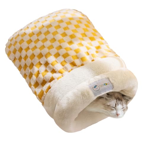 Dubbulon Katzen Schlafsack - Katzen Nest Bett,Dickes Warmes Waschbares Haustierhöhle Für Herbst Winter Kleine Tiere Innen Außen Reise Ruheplatz Dubbulon Katzen Schlafsack - Katzen Nest Bett,Dickes Warmes Waschbares Haustierhöhle Für Herbst Winter Kleine Tiere Innen Außen Reise Ruheplatz von Dubbulon