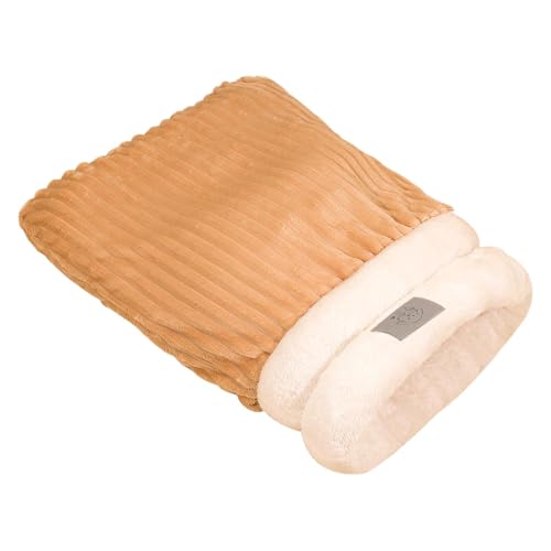 Dubbulon Warmer Katzenschlafsack, Katzensackbett - Warmes halbgeschlossenes Katzenschlafsackbett,Bequemer, weicher, großer Katzensack aus Plüsch für Katzen und kleine Haustiere Dubbulon Warmer Katzenschlafsack, Katzensackbett - Warmes halbgeschlossenes Katzenschlafsackbett,Bequemer, weicher, großer Katzensack aus Plüsch für Katzen und kleine Haustiere von Dubbulon