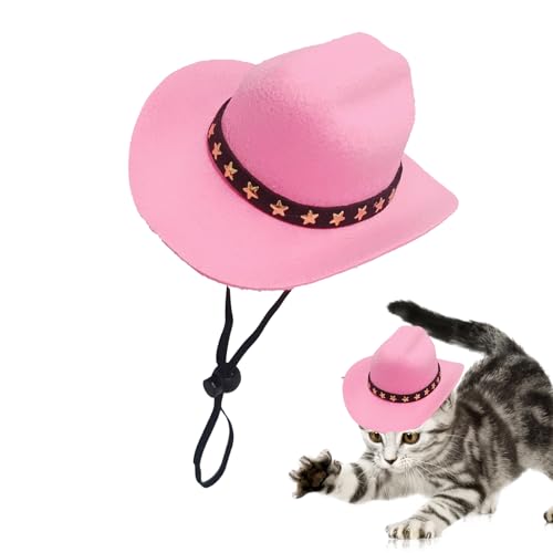 Dubbulon Westernhut Für Katze Und Hund | Kostümhut für Kleine Haustiere,Hund Katze Partyzubehör für Karneval Halloween Western Partys Weihnachten Cosplay von Dubbulon