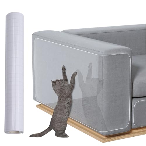 Katzen Möbelschutz - Möbelschutz Gegen Katzenkratzer - Selbstklebende Schutzfolie Für Tierkrallen,Stuhl Bett Boden Sofa Ecke Wohnzimmer von Dubbulon
