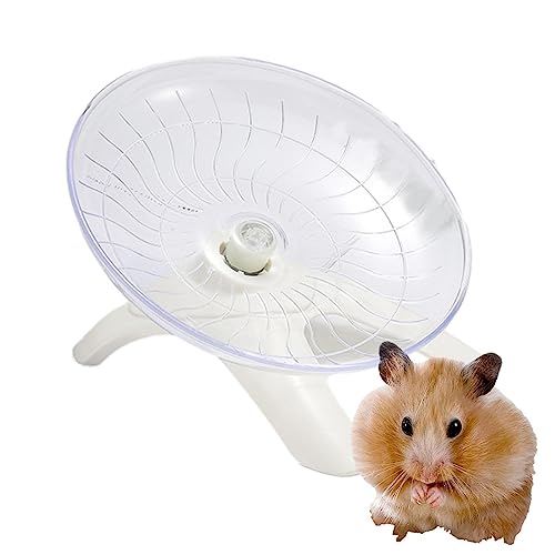 Rad für Hamster - Hamster-Übungsrad - Fliegende Untertasse, Kleintierspielzeug, 7-Zoll-Rennmausrad aus Acryl, Zwerghamsterspielzeug, Hamsterzubehör von Dubbulon