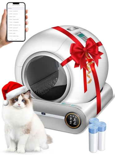 Automatische Katzentoilette, verbesserter Roboter, selbstreinigende Katzentoilette für mehrere Katzen, 65 l + 9 l, extra groß, mit negativer Ionen-Sterilisation und Desodorierung, App-Steuerung, 3 Automatische Katzentoilette, verbesserter Roboter, selbstreinigende Katzentoilette für mehrere Katzen, 65 l + 9 l, extra groß, mit negativer Ionen-Sterilisation und Desodorierung, App-Steuerung, 3 von DuckSky