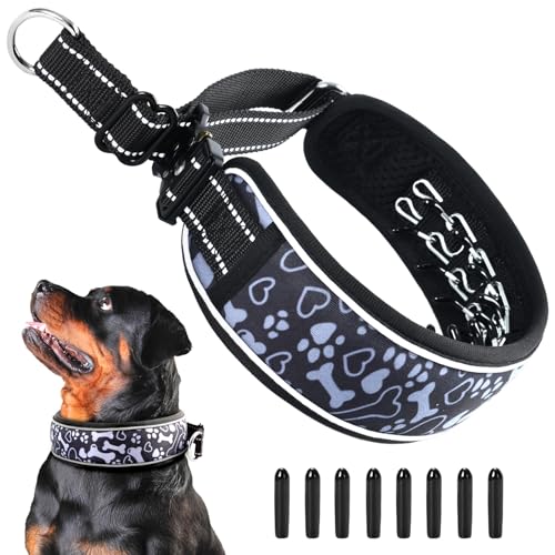 Duckygoo Hundehalsband, kein Ziehen, verstellbares Martingale-Schlupfhalsband mit robuster Metallschnalle und reflektierendem verbreitertem Nylon für kleine, mittelgroße und große Hunde, Verwendung Duckygoo Hundehalsband, kein Ziehen, verstellbares Martingale-Schlupfhalsband mit robuster Metallschnalle und reflektierendem verbreitertem Nylon für kleine, mittelgroße und große Hunde, Verwendung von Duckygoo