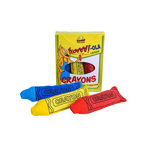 Duckyworld Yeoww-Ola Crayons (3 pcs) Katzenspielzeug mit Katzenminze, 400 g von YEOWWW