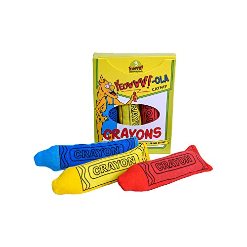 Duckyworld Yeoww-Ola Crayons (3 pcs) Katzenspielzeug mit Katzenminze, 400 g von Duckyworld