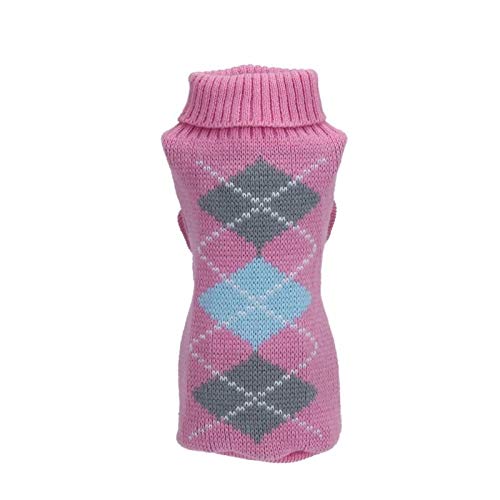 Ducomi Hearts - Hunde- und Welpenpullover aus weichem und warmem Garn - Hundepullover für kleine und mittlere Größen - Hunde- und Katzenkleidung Weihnachtsgeschenkidee (M, Pink 2) von Ducomi