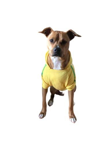 Ducomi Kapuzenpullover für Hunde 100% Baumwolle – Mantel für Hunde, Klein, Mittel und Groß, von Chihuahua, Französische Bulldogge bis Labrador, Pitbull, und Amstaff, Warme Kleidung (Gelb, M) von Ducomi