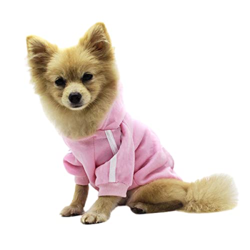 Ducomi Kapuzenpullover für Hunde 100% Baumwolle – Mantel für Hunde, Klein, Mittel und Groß, von Chihuahua, Französische Bulldogge bis Labrador, Pitbull, und Amstaff, Warme Kleidung (Rosa, L) von Ducomi