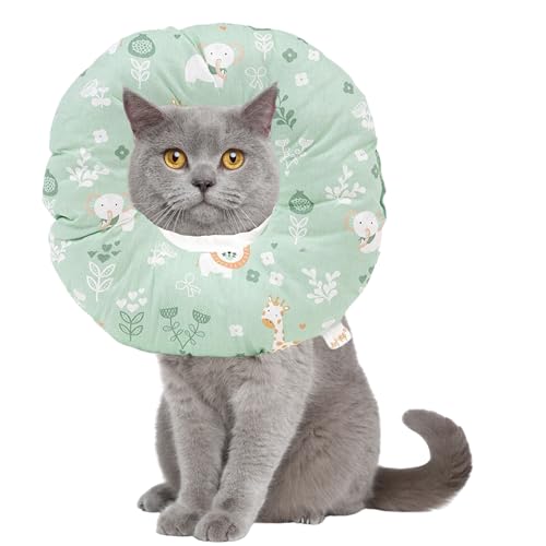 Ducomi Molly Erholungshalsband für Hunde und Katzen - Verstellbarer weicher Schutzkragen für Haustiere zur Heilung von Wunden und nach chirurgischen Eingriffen (XS, Zoo) von Ducomi