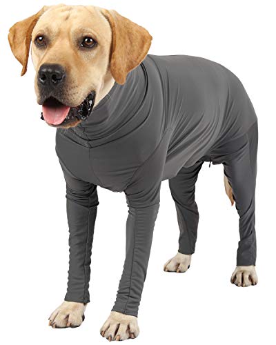 Due Felice Hund Onesie Shedding Suit Full Coverage Pet Surgical Recovery Bodysuit After Operation Wear Cone Collar Cone Alternative Anxiety Calming Shirt for Female Male von Due Felice