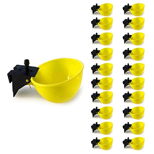 Duendhd 20 Stück Hühner-Trinkschalen Wachtelbewässerung Automatische Hühnertränke Becher für Vogel Taube Geflügel Wasser Trinkbrunnen von Dasing