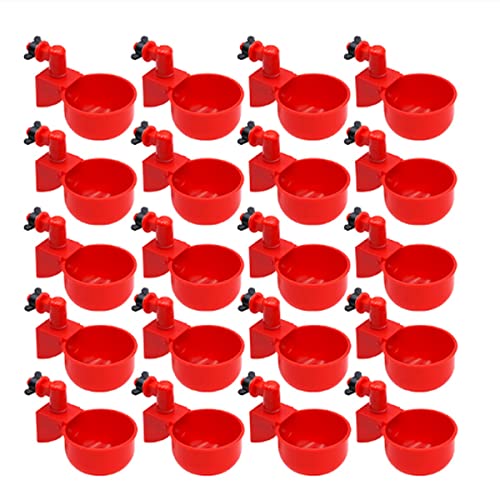 Duendhd 20 Stück automatische Geflügeltränke, Schüssel, Huhn, Wasserbecher, Enten-Trinkmaschine, hängende Trinkschalen, Wasserspender von Dasing