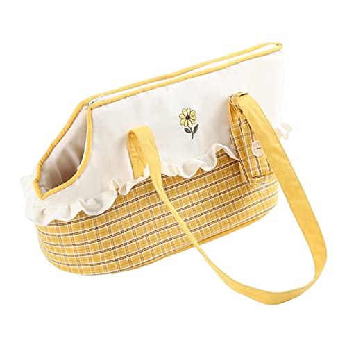 Duiaynke Bequeme Haustier-Tragetasche, Handtasche, Schultertasche, Tragetasche, Reisetasche für Welpen, Hasen, Spaziergänge, Outdoor, Gelb Duiaynke Bequeme Haustier-Tragetasche, Handtasche, Schultertasche, Tragetasche, Reisetasche für Welpen, Hasen, Spaziergänge, Outdoor, Gelb von Duiaynke