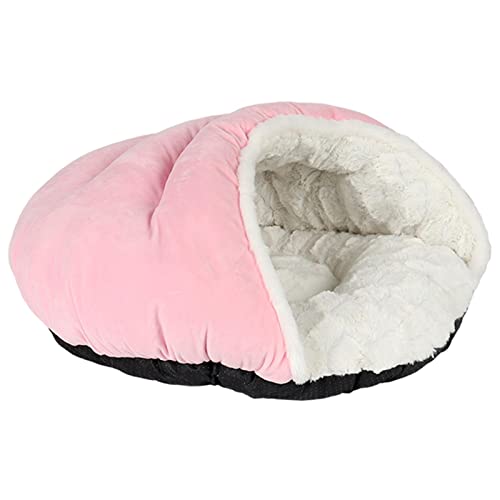Duiaynke Bequemes Schlafbett, Winter-Haustierbedarf für kleine, mittelgroße Hunde und Katzen, Rosa Duiaynke Bequemes Schlafbett, Winter-Haustierbedarf für kleine, mittelgroße Hunde und Katzen, Rosa von Duiaynke