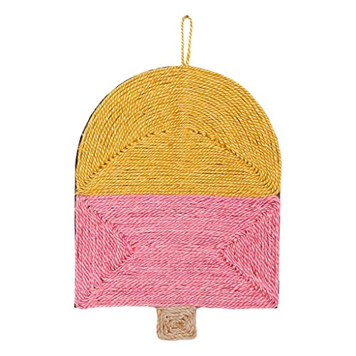Duiaynke Durable Wall Mounted Cat Scratching Board Scratcher Kitten Interactive Toy Sisal Scratch Pad for Sharpen Claw Cats (Pink 30x40) von Duiaynke