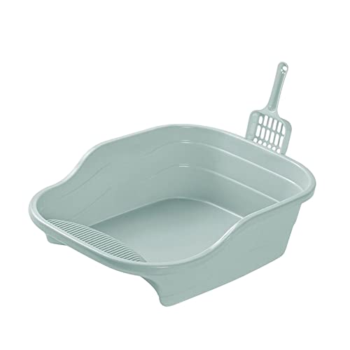 Duiaynke Halbgeschlossene Katzentoilette, Kätzchen, Katzentoilette, Sandkasten, Behälter, Haustierstreu für Katzen, Kaninchen, Welpen, Blau Duiaynke Halbgeschlossene Katzentoilette, Kätzchen, Katzentoilette, Sandkasten, Behälter, Haustierstreu für Katzen, Kaninchen, Welpen, Blau von Duiaynke