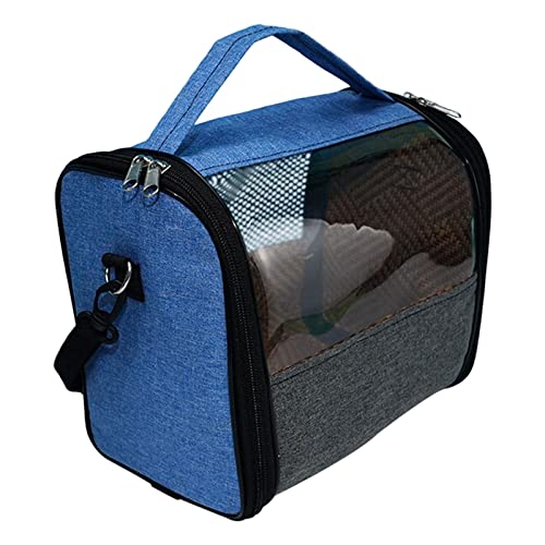 Duiaynke Hamster-Tragetasche, Meerschweinchen-Reisetasche, atmungsaktive Handtasche mit Schultergurt, Tasche für Welpen, Reisen (blau) von Duiaynke