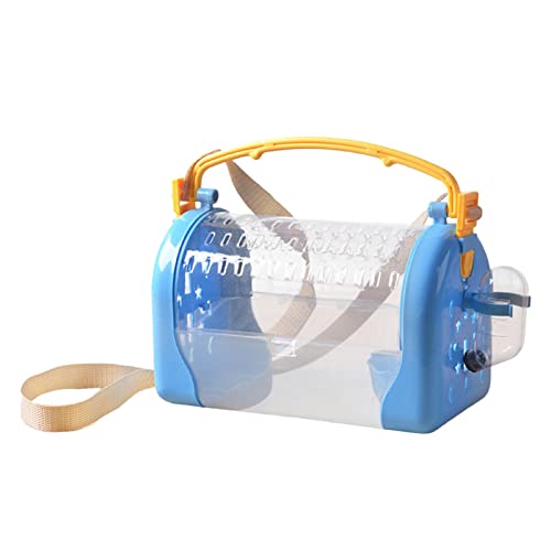 Duiaynke Hamsterkäfig mit Wasserflasche, Futternapf, Zwerghamster, tragbarer Meerschweinchen-Transport für Vögel, Ratten, Blau Duiaynke Hamsterkäfig mit Wasserflasche, Futternapf, Zwerghamster, tragbarer Meerschweinchen-Transport für Vögel, Ratten, Blau von Duiaynke