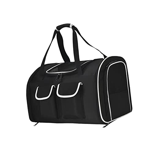 Duiaynke Haustier-/Katzentragerucksack, Reisetasche, Belüftung, breiter Schultergurt, Handtasche für Spaziergänge im Freien (schwarz) von Duiaynke