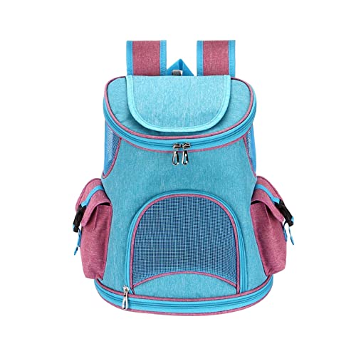 Duiaynke Haustier-Tragetasche, Rucksack, Hundetragetasche, verstellbarer Gurt, für Camping, Outdoor, Spaziergänge, Welpen, Kleintiere (Hellblau, 6,4 kg) von Duiaynke