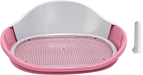 Duiaynke Haustier-Trainings-Toiletten-Tablett für Haustiere, hält Pfoten und Böden sauber Gitter, Urinal, Bettpfanne, Hundetoilette für kleine, mittelgroße Hunde, Katzen, Kätzchen (Rosa) von Duiaynke