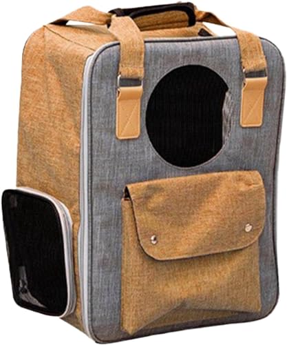 Duiaynke Hundetragetasche, atmungsaktiv, verstellbarer Riemen, leicht, Haustier-Tragetasche, Rucksack für Spaziergänge im Freien (Orange) von Duiaynke